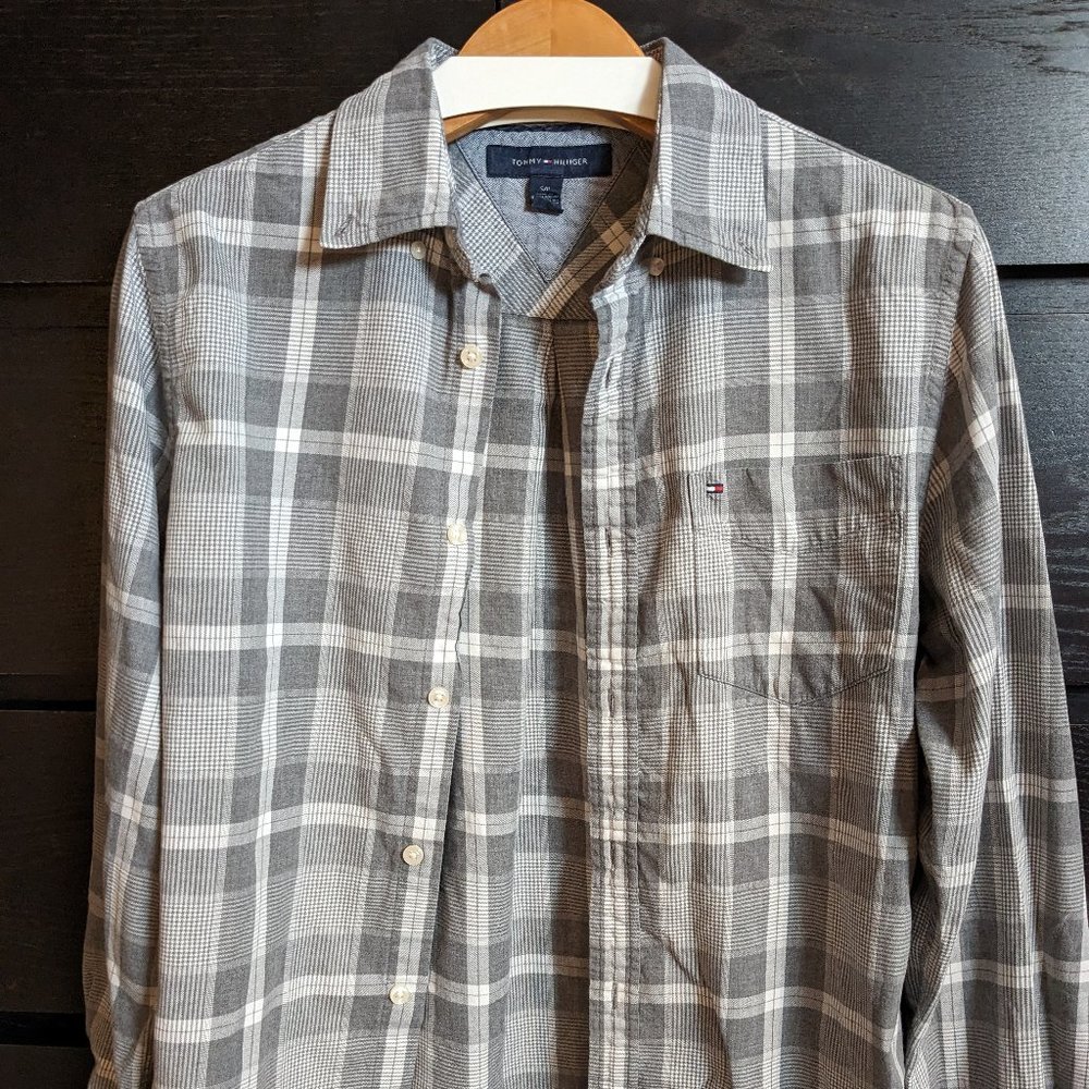 Grey Plaid Shirt - Tommy Hilfiger - Small
